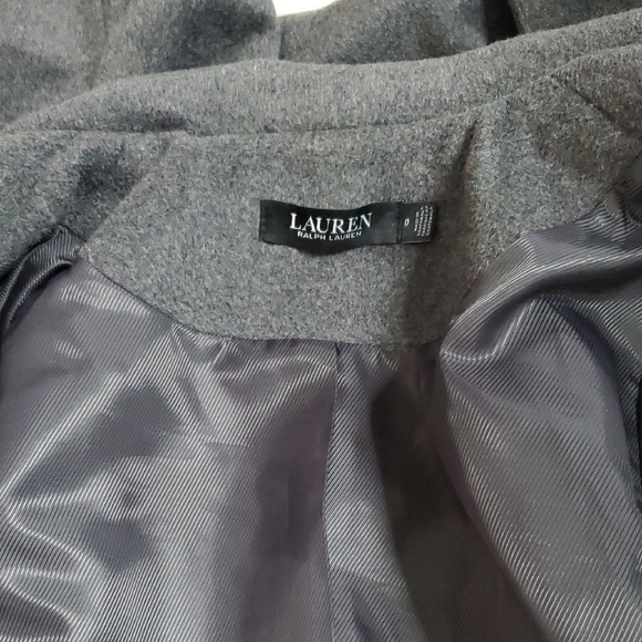 Raplh Lauren Wool Blend Elegant Gray Long Coat Womens Size 0 - Picture 12 of 15